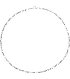 Ch1275 Titanium Figaro 3.6 Mm 24 In Lobster Clasp Polished Curbed Figaro Chain