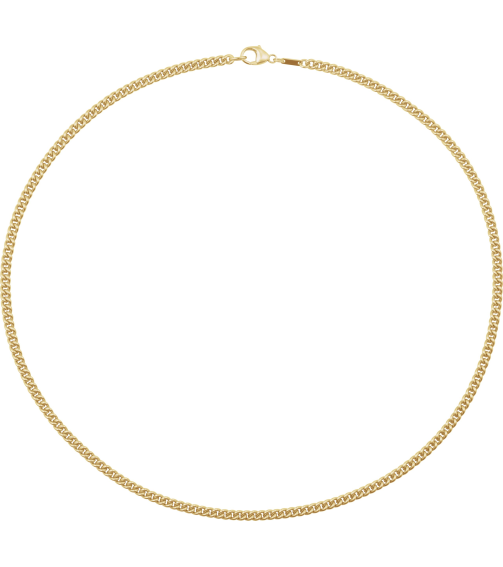 Ch1276 14K Yellow Curb 3.4 Mm 24 In Lobster Clasp Polished Curb Chain