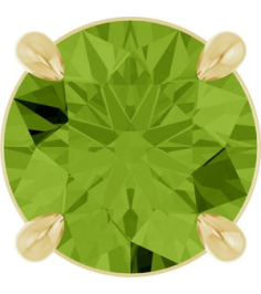 88436 Pendant Set 14K Yellow Round Natural Peridot 7 Mm Polished Natural Peridot Solitaire Slide Pendant