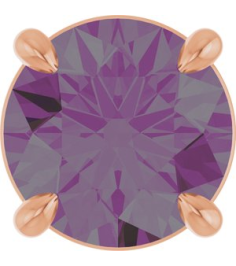 88436 Pendant Set 14K Rose Round Lab-Grown Alexandrite 7 Mm Polished Lab-Grown Alexandrite Solitaire Slide Pendant