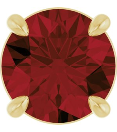 88436 Pendant Set 14K Yellow Round Natural Mozambique Garnet 7 Mm Polished Natural Mozambique Garnet Solitaire Slide Pendant