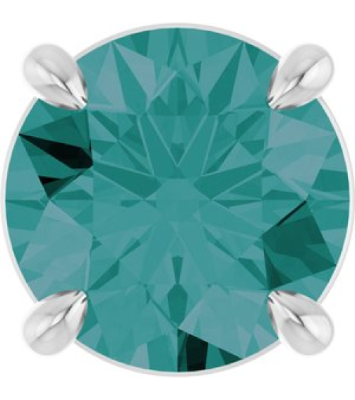 88436 Pendant Set Sterling Silver Round Lab-Grown Alexandrite 7 Mm Polished Lab-Grown Alexandrite Solitaire Slide Pendant
