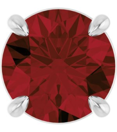 88436 Pendant Set Platinum Round Natural Mozambique Garnet 7 Mm Polished Natural Mozambique Garnet Solitaire Slide Pendant