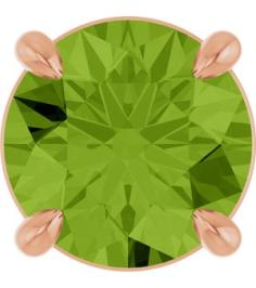 88436 Pendant Set 14K Rose Round Natural Peridot 7 Mm Polished Natural Peridot Solitaire Slide Pendant