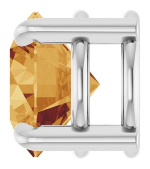 88436 Pendant Set Platinum Round Natural Citrine 7 Mm Polished Natural Citrine Solitaire Slide Pendant