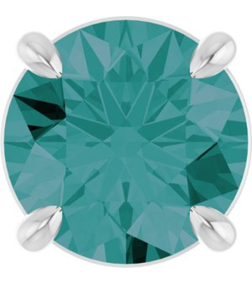 88436 Pendant Set Sterling Silver Round Lab-Grown Alexandrite 6.5 Mm Polished Lab-Grown Alexandrite Solitaire Slide Pendant