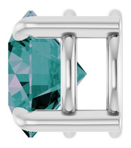 88436 Pendant Set Sterling Silver Round Lab-Grown Alexandrite 6.5 Mm Polished Lab-Grown Alexandrite Solitaire Slide Pendant