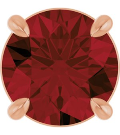 88436 Pendant Set 14K Rose Round Natural Mozambique Garnet 6.5 Mm Polished Natural Mozambique Garnet Solitaire Slide Pendant