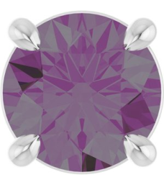 88436 Pendant Set 14K White Round Lab-Grown Alexandrite 5.5 Mm Polished Lab-Grown Alexandrite Solitaire Slide Pendant