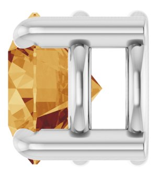 88436 Pendant Set Platinum Round Natural Citrine 5.5 Mm Polished Natural Citrine Solitaire Slide Pendant