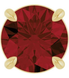 88436 Pendant Set 14K Yellow Round Natural Mozambique Garnet 6.5 Mm Polished Natural Mozambique Garnet Solitaire Slide Pendant