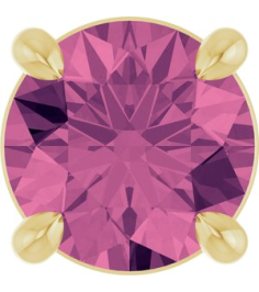 88436 Pendant Set 14K Yellow Round Natural Pink Tourmaline 5.5 Mm Polished Natural Pink Tourmaline Solitaire Slide Pendant