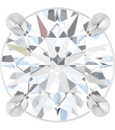 88436 Pendant Set 14K White Round Natural White Sapphire 5.5 Mm Polished Natural White Sapphire Solitaire Slide Pendant