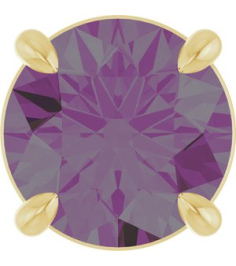88436 Pendant Set 14K Yellow Round Lab-Grown Alexandrite 6.5 Mm Polished Lab-Grown Alexandrite Solitaire Slide Pendant