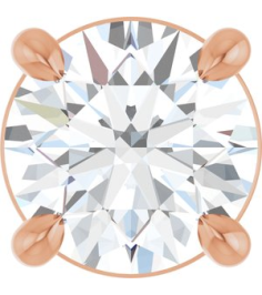 88436 Pendant Set 14K Rose Round Natural White Sapphire 5.5 Mm Polished Natural White Sapphire Solitaire Slide Pendant