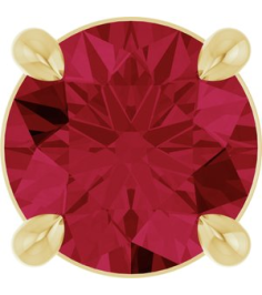 88436 Pendant Set 14K Yellow Round Lab-Grown Ruby 5.5 Mm Polished Lab-Grown Ruby Solitaire Slide Pendant