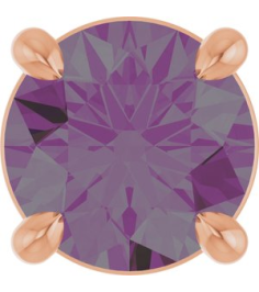 88436 Pendant Set 14K Rose Round Lab-Grown Alexandrite 5.5 Mm Polished Lab-Grown Alexandrite Solitaire Slide Pendant