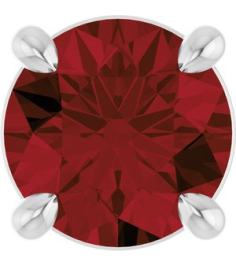 88436 Pendant Set Platinum Round Natural Mozambique Garnet 5.5 Mm Polished Natural Mozambique Garnet Solitaire Slide Pendant