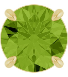88436 Pendant Set 14K Yellow Round Natural Peridot 8 Mm Polished Natural Peridot Solitaire Slide Pendant
