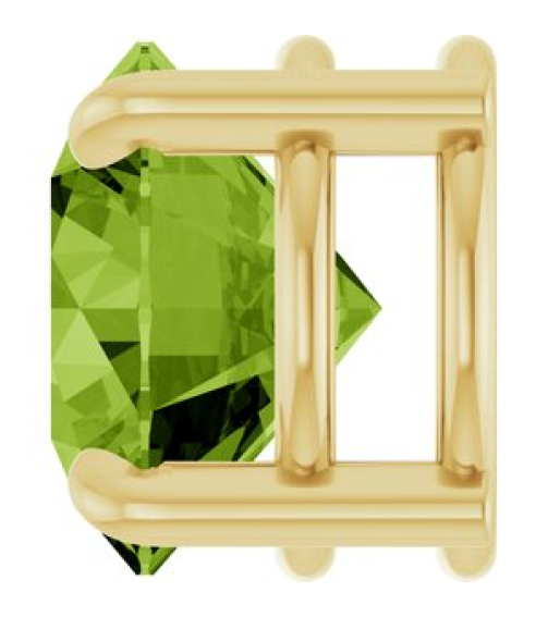 88436 Pendant Set 14K Yellow Round Natural Peridot 8 Mm Polished Natural Peridot Solitaire Slide Pendant