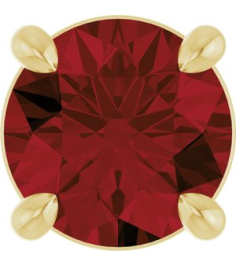88436 Pendant Set 14K Yellow Round Natural Mozambique Garnet 5.5 Mm Polished Natural Mozambique Garnet Solitaire Slide Pendant