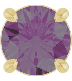 88436 Pendant Set 14K Yellow Round Lab-Grown Alexandrite 5.5 Mm Polished Lab-Grown Alexandrite Solitaire Slide Pendant