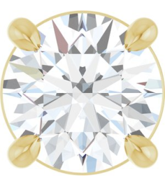 88436 Pendant Set 14K Yellow Round Natural White Sapphire 5.5 Mm Polished Natural White Sapphire Solitaire Slide Pendant
