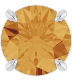 88436 Pendant Set Platinum Round Natural Citrine 8 Mm Polished Natural Citrine Solitaire Slide Pendant