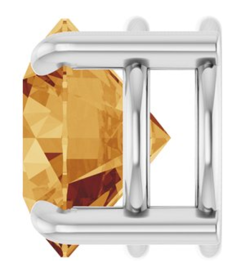 88436 Pendant Set Platinum Round Natural Citrine 8 Mm Polished Natural Citrine Solitaire Slide Pendant