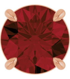 88436 Pendant Set 14K Rose Round Natural Mozambique Garnet 8 Mm Polished Natural Mozambique Garnet Solitaire Slide Pendant