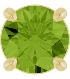 88436 Pendant Set 14K Yellow Round Natural Peridot 5.5 Mm Polished Natural Peridot Solitaire Slide Pendant