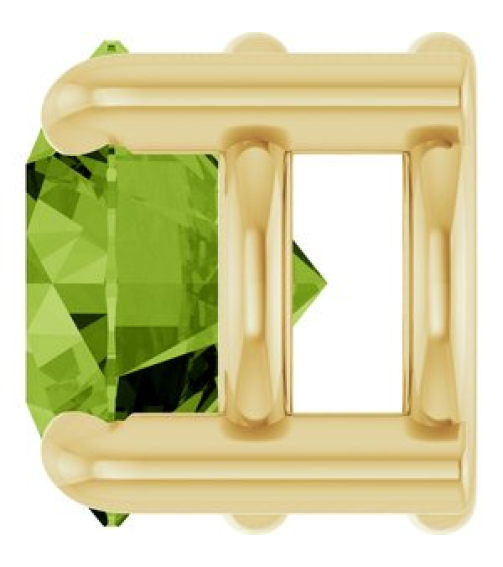 88436 Pendant Set 14K Yellow Round Natural Peridot 5.5 Mm Polished Natural Peridot Solitaire Slide Pendant
