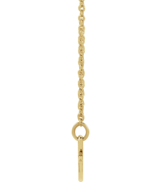 88769 Necklace 14K Yellow 19 X 10.1 Mm 16 In Polished Engravable Ribbon Necklace