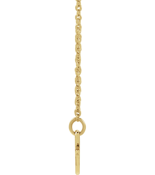 88769 Necklace 14K Yellow 19 X 10.1 Mm 16 In Polished Engravable Ribbon Necklace