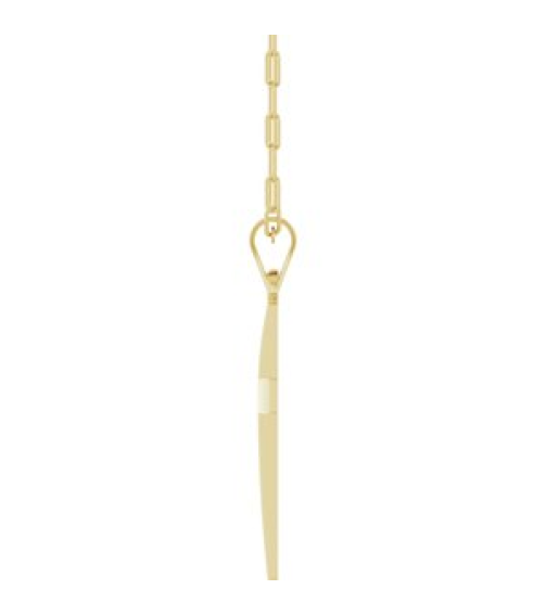 R50064 Necklace 14K Yellow 27 X 13.7 Mm 18 In Polished Cross Paperclip Necklace