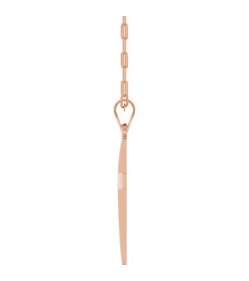 R50064 Necklace 14K Rose 27 X 13.7 Mm 18 In Polished Cross Paperclip Necklace