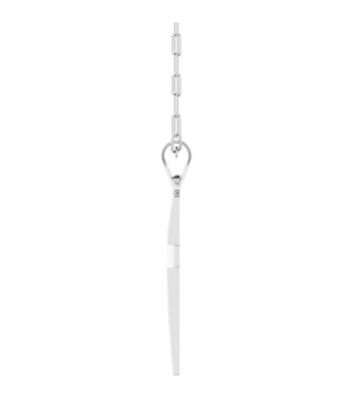 R50064 Necklace Sterling Silver 27 X 13.7 Mm 18 In Polished Cross Paperclip Necklace