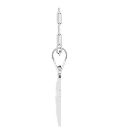 R50064 Necklace Sterling Silver 15.2 X 7.4 Mm 18 In Polished Cross Paperclip Necklace