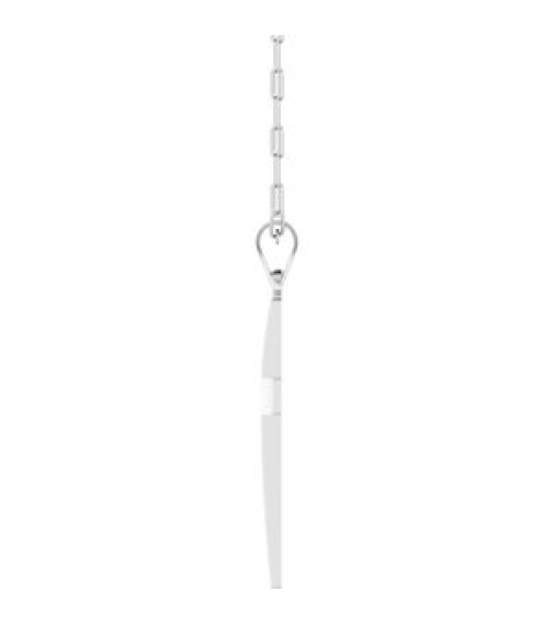 R50064 Necklace 14K White 30.2 X 15.9 Mm 18 In Polished Cross Paperclip Necklace