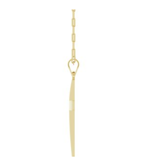 R50064 Necklace 14K Yellow 30.2 X 15.9 Mm 18 In Polished Cross Paperclip Necklace