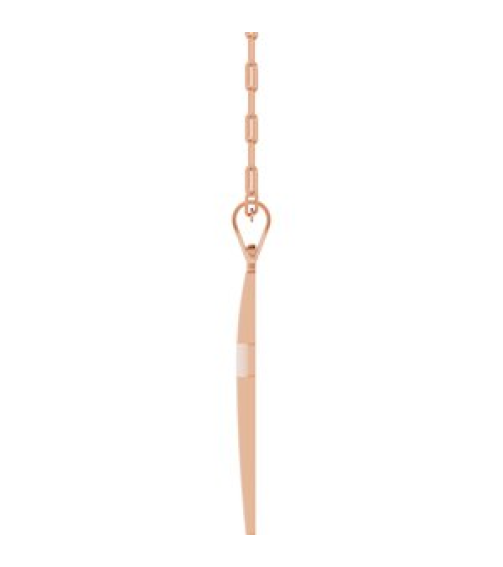 R50064 Necklace 14K Rose 30.2 X 15.9 Mm 18 In Polished Cross Paperclip Necklace
