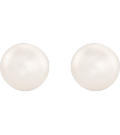 651659 14K Yellow Set Pearl Cultured White Freshwater Pearl Pair 4-4.5 Mm Friction Friction Backs Included Pearl Polished Freshwater Cultured White Pearl Earrings