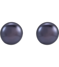 651659 Sterling Silver Set Pearl Cultured Black Freshwater Pearl Pair 4.0-4.5 Mm Friction Friction Backs Included Pearl Polished Freshwater Cultured Black Pearl Earrings