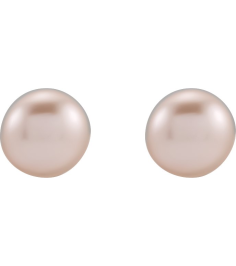 651659 Sterling Silver Set Pearl Cultured Pink Freshwater Pearl Pair 4.0-4.5 Mm Friction Friction Backs Included Pearl Polished Freshawater Cultured Pink Pearl Earrings