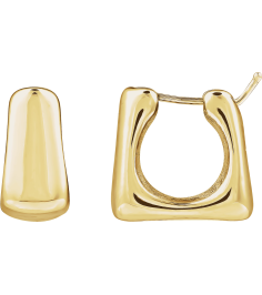 689350 Earring 14K Yellow 16.7 X 18.5 Mm Pair Hinged Polished Electroform Hoop Earrings