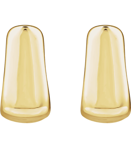 689350 Earring 14K Yellow 16.7 X 18.5 Mm Pair Hinged Polished Electroform Hoop Earrings