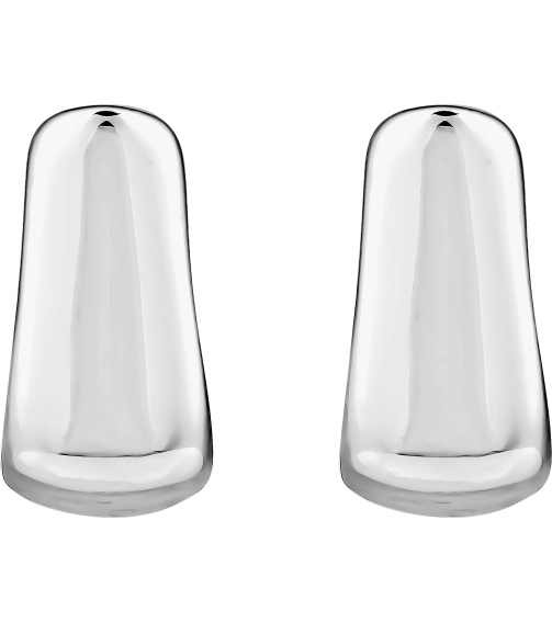689350 Earring Sterling Silver 16.7 X 18.5 Mm Pair Hinged Polished Electroform Hoop Earrings