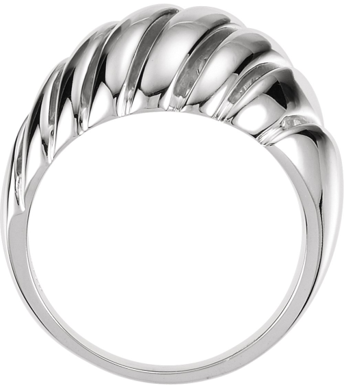 5206 Sterling Silver 11.5 Mm Semi-Polished Dome Ring