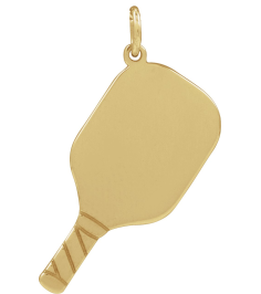 88786 Pendant 14K Yellow 22.7 X 14.8 Mm Polished Engravable Pickleball Paddle Pendant