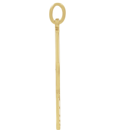 88786 Pendant 14K Yellow 22.7 X 14.8 Mm Polished Engravable Pickleball Paddle Pendant